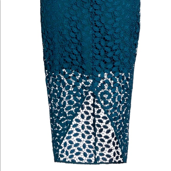 Wedding Guest Dress-Chelsea28 Crochet/Lace Blue Dress - Picture 3 of 3